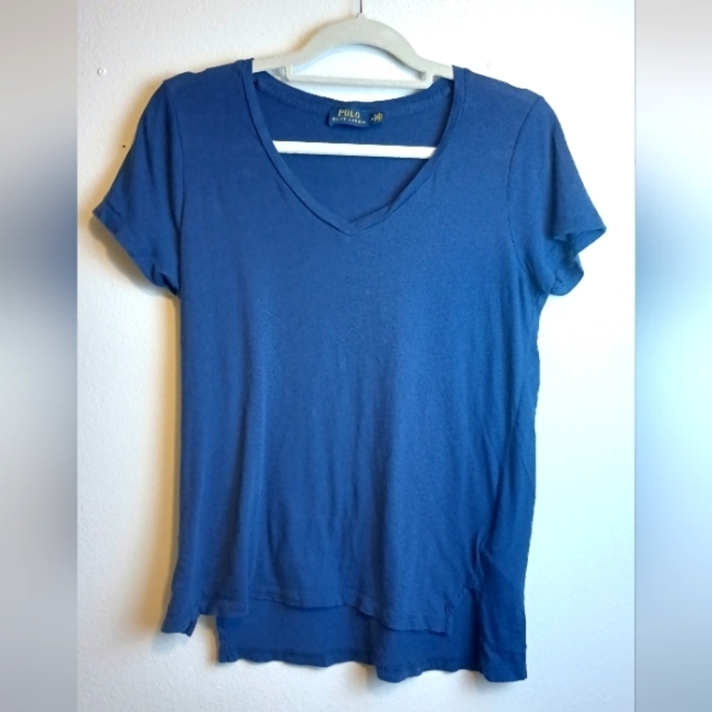 Polo Ralph Lauren V neck T-shirt Cap Sleeve